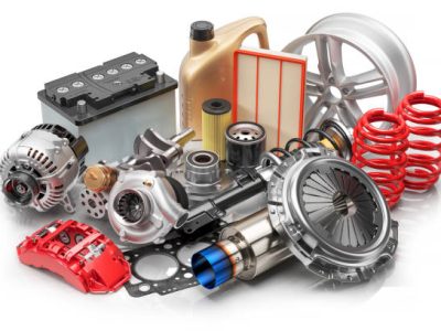 Automotive parts isolated on white background 3D